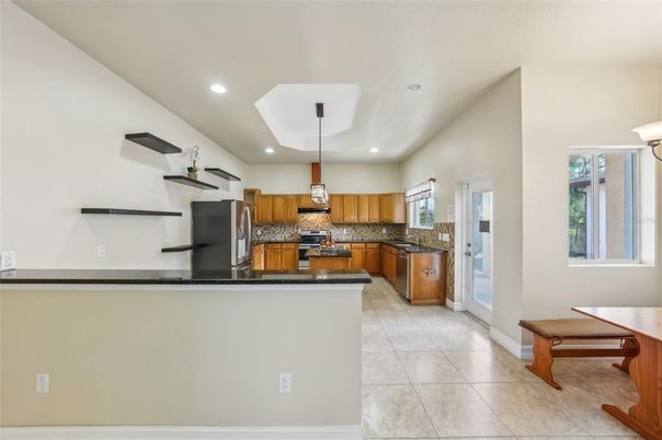 Interior, Kitchen, Pendant Lights, Recessed Lighting, Stainless Steel Appliances