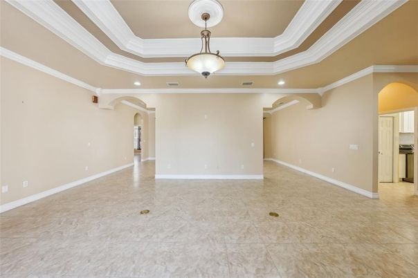 Empty room, Interior, Pendant Lights, Recessed Lighting