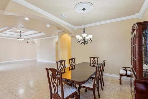 Chandelier, Dining room, Interior, Pendant Lights, Recessed Lighting