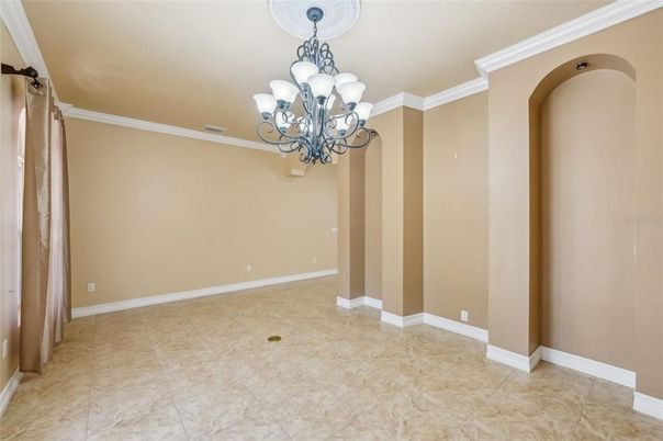 Chandelier, Empty room, Interior