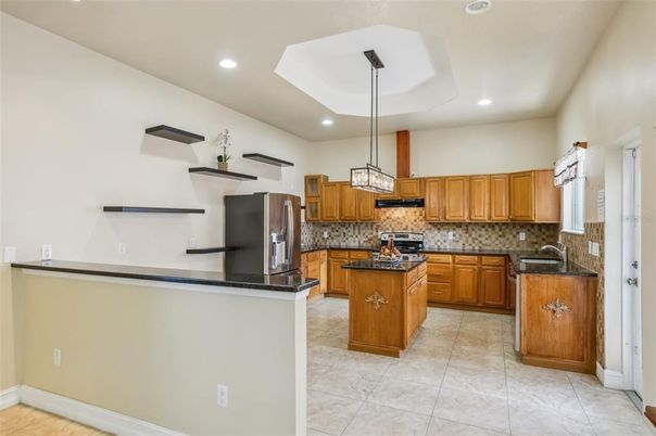 Interior, Kitchen, Pendant Lights, Recessed Lighting, Stainless Steel Appliances