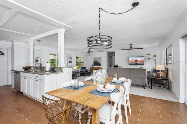 Dining room, Interior, Kitchen, Living room, Pendant Lights