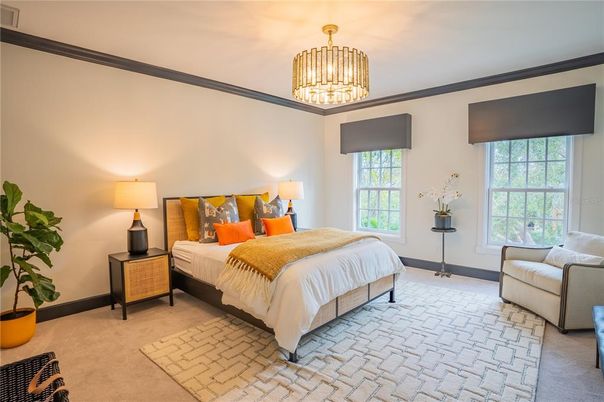 Bedroom, Chandelier, Interior