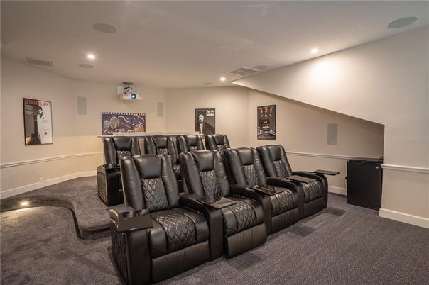 Home Theatre Room, Interior, Recessed Lighting, Theatre Room