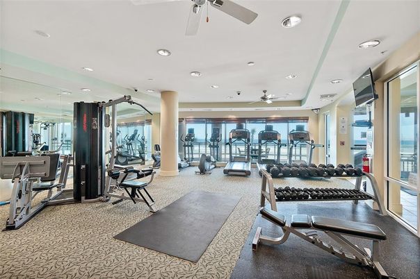 Fitness Equipment, Gym, Interior, Recessed Lighting