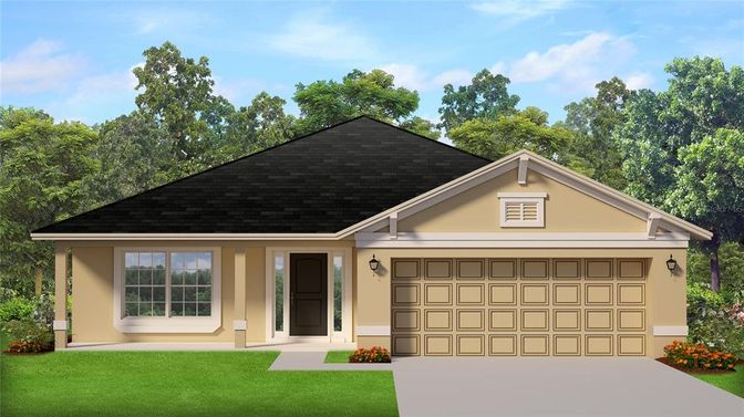Attached, Exterior, Facade, Ranch