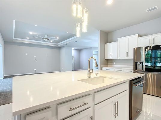 Interior, Kitchen, Pendant Lights, Recessed Lighting, Stainless Steel Appliances