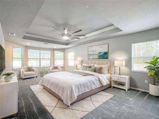 Bedroom, Interior, Recessed Lighting