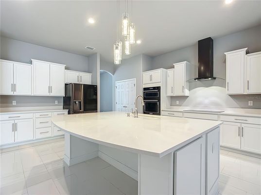 Interior, Kitchen, Pendant Lights, Recessed Lighting, Stainless Steel Appliances