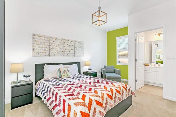Bedroom, Interior, Pendant Lights
