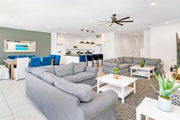 Dining room, Interior, Kitchen, Living room, Pendant Lights, Recessed Lighting