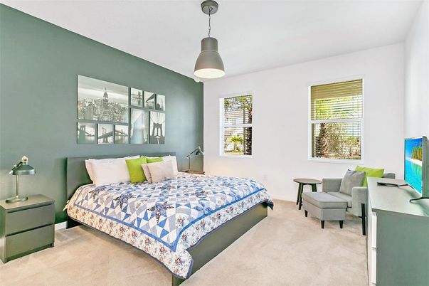 Bedroom, Interior, Pendant Lights