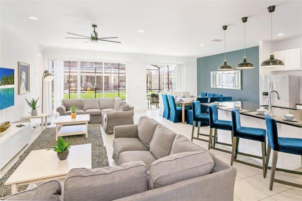 Dining room, Interior, Kitchen, Living room, Pendant Lights, Recessed Lighting