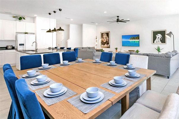 Dining room, Interior, Kitchen, Living room, Pendant Lights, Recessed Lighting