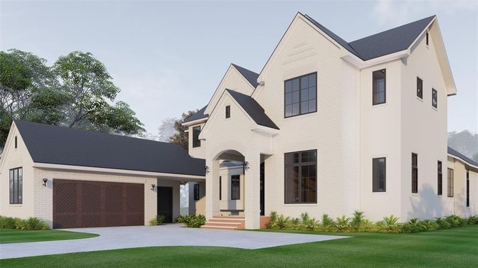 Attached, Exterior, Facade, Farmhouse