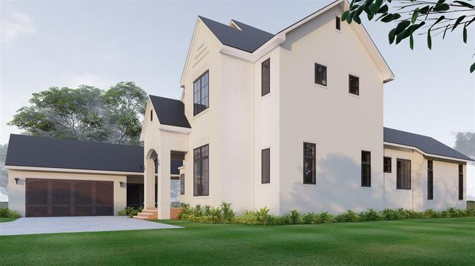 Attached, Exterior, Facade, Farmhouse