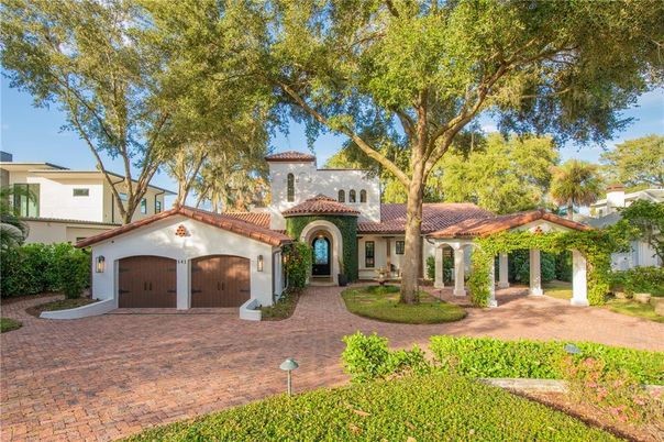 Attached, Backyard, Exterior, Facade, Spanish Mediterranean