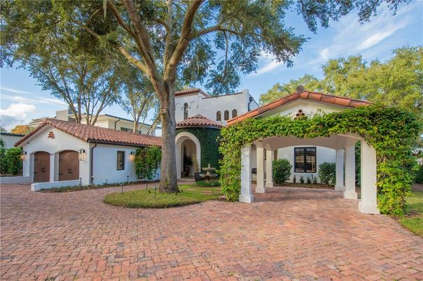 Backyard, Exterior, Facade, Spanish Mediterranean