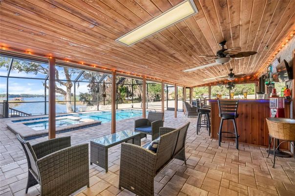 Glass Ceilings, Interior, Pool, Sun Room, Water, Wooden Ceilings
