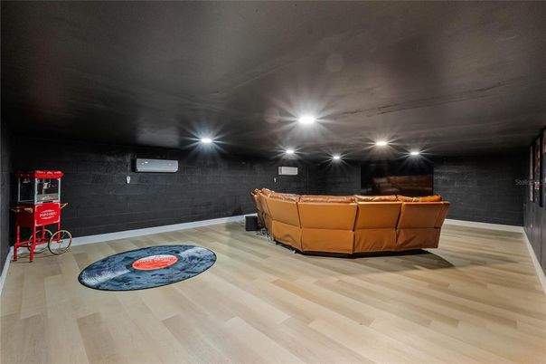 Interior, Stone Walls, Wood Texture Flooring