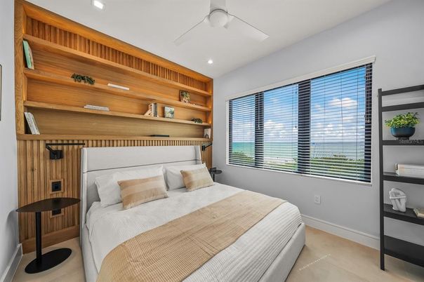 Bedroom, Interior, Recessed Lighting, Wooden Walls