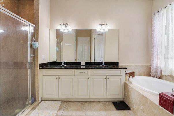 Bathroom, Dual Sink Vanities, Glass Shower, Interior
