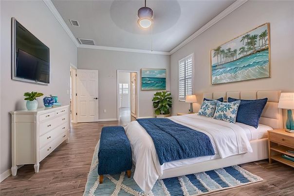 Bedroom, Interior, Wood Texture Flooring