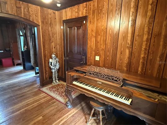 Interior, Piano, Wood Texture Flooring, Wooden Walls