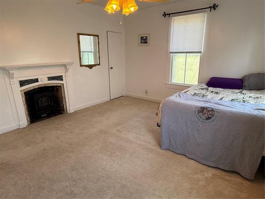 Bedroom, Fireplace, Interior
