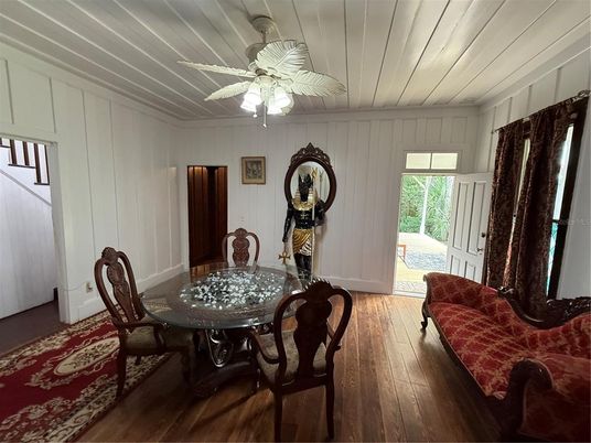 Dining room, Interior, Wood Texture Flooring
