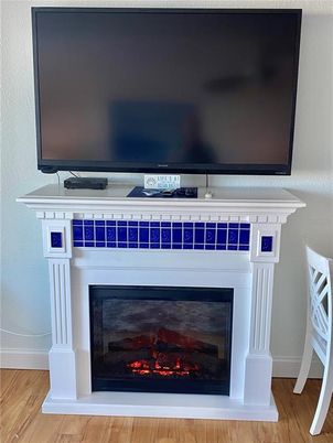 Fireplace, Interior, Wood Texture Flooring