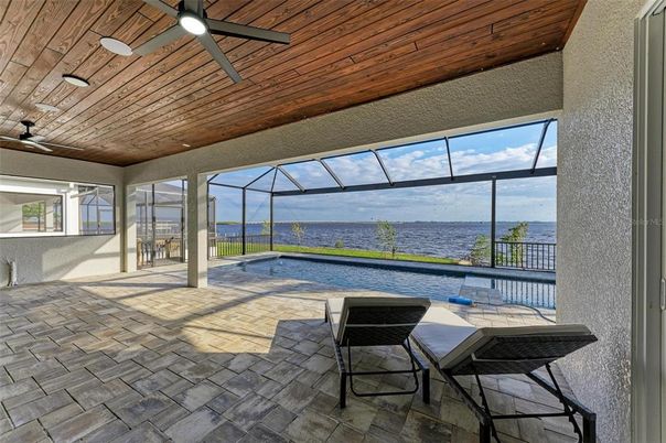 Glass Ceilings, Interior, Pool, Recessed Lighting, Sun Room, Water, Wooden Ceilings