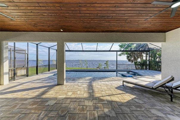 Interior, Pool, Sun Room, Water, Wooden Ceilings