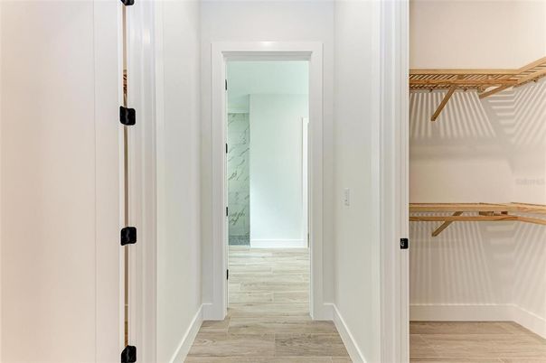 Interior, Marble Walls, Wood Texture Flooring