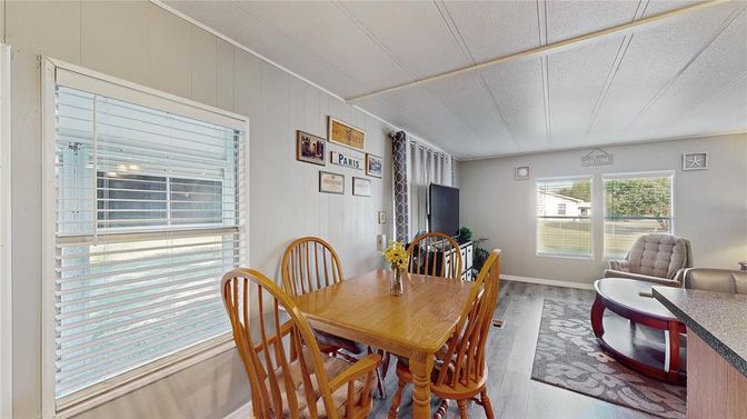 Dining room, Interior, Wood Texture Flooring