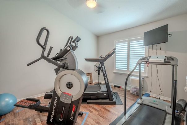 Fitness Equipment, Interior, Wood Texture Flooring