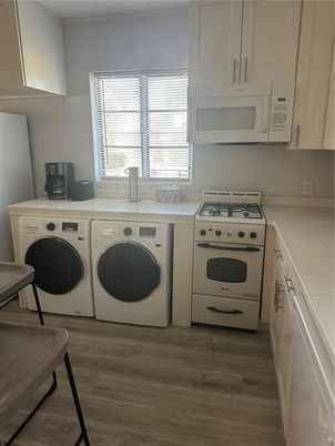 Interior, Kitchen, Washer, Wood Texture Flooring