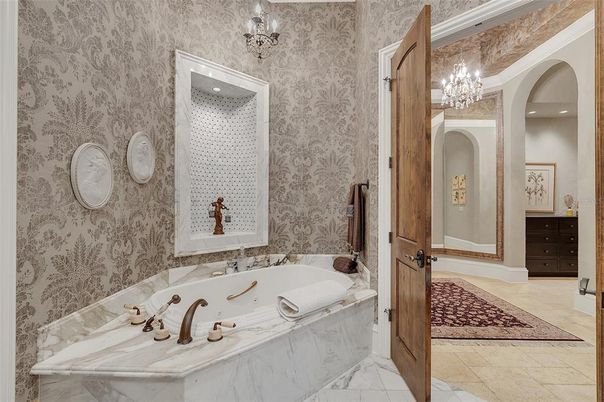 Bathroom, Chandelier, Interior
