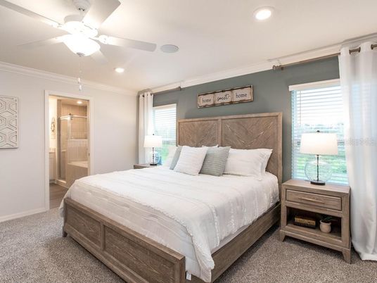 Bedroom, Interior, Recessed Lighting