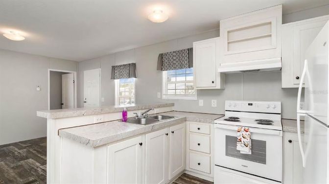 Interior, Kitchen, Wood Texture Flooring