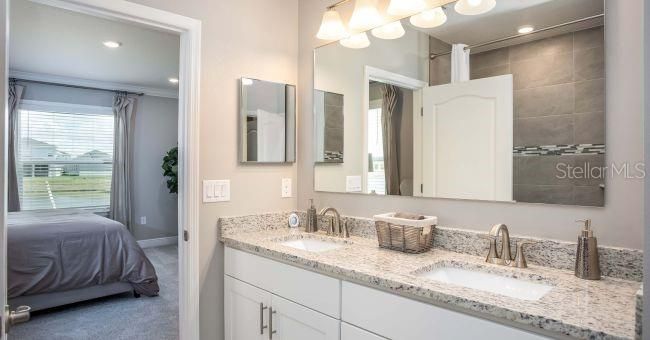 Bathroom, Bedroom, Dual Sink Vanities, Interior, Recessed Lighting