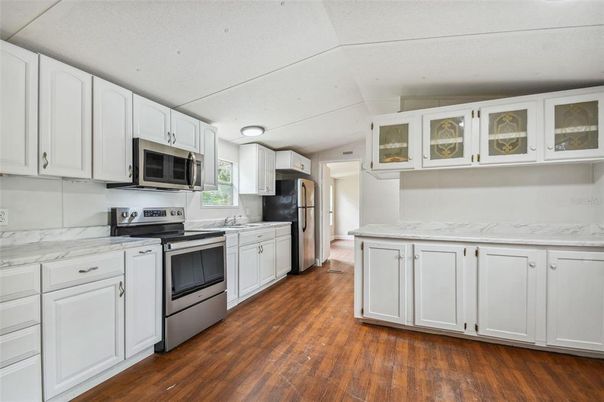 Interior, Kitchen, Wood Texture Flooring