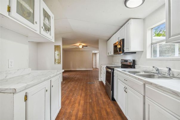 Interior, Kitchen, Wood Texture Flooring