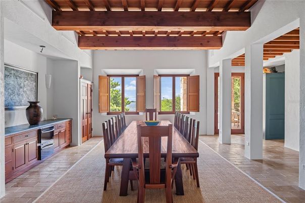 Dining room, Interior, Wooden Beams, Wooden Ceilings