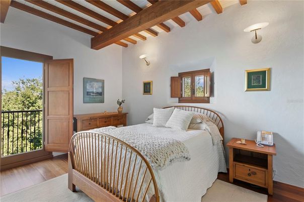 Bedroom, Interior, Wooden Beams, Wood Texture Flooring