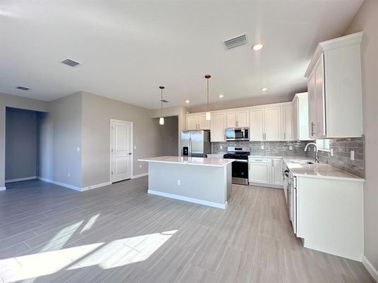 Interior, Kitchen, Pendant Lights, Recessed Lighting, Stainless Steel Appliances
