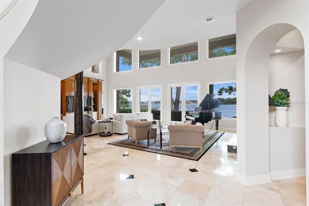 Interior, Living room, Piano, Recessed Lighting, Water