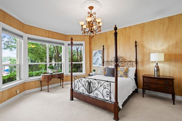Bedroom, Chandelier, Interior