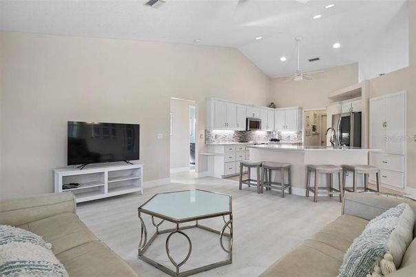 Interior, Kitchen, Living room, Recessed Lighting, Stainless Steel Appliances