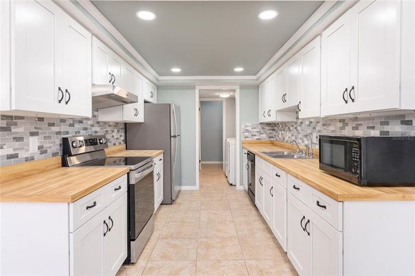 Interior, Kitchen, Recessed Lighting, Stainless Steel Appliances